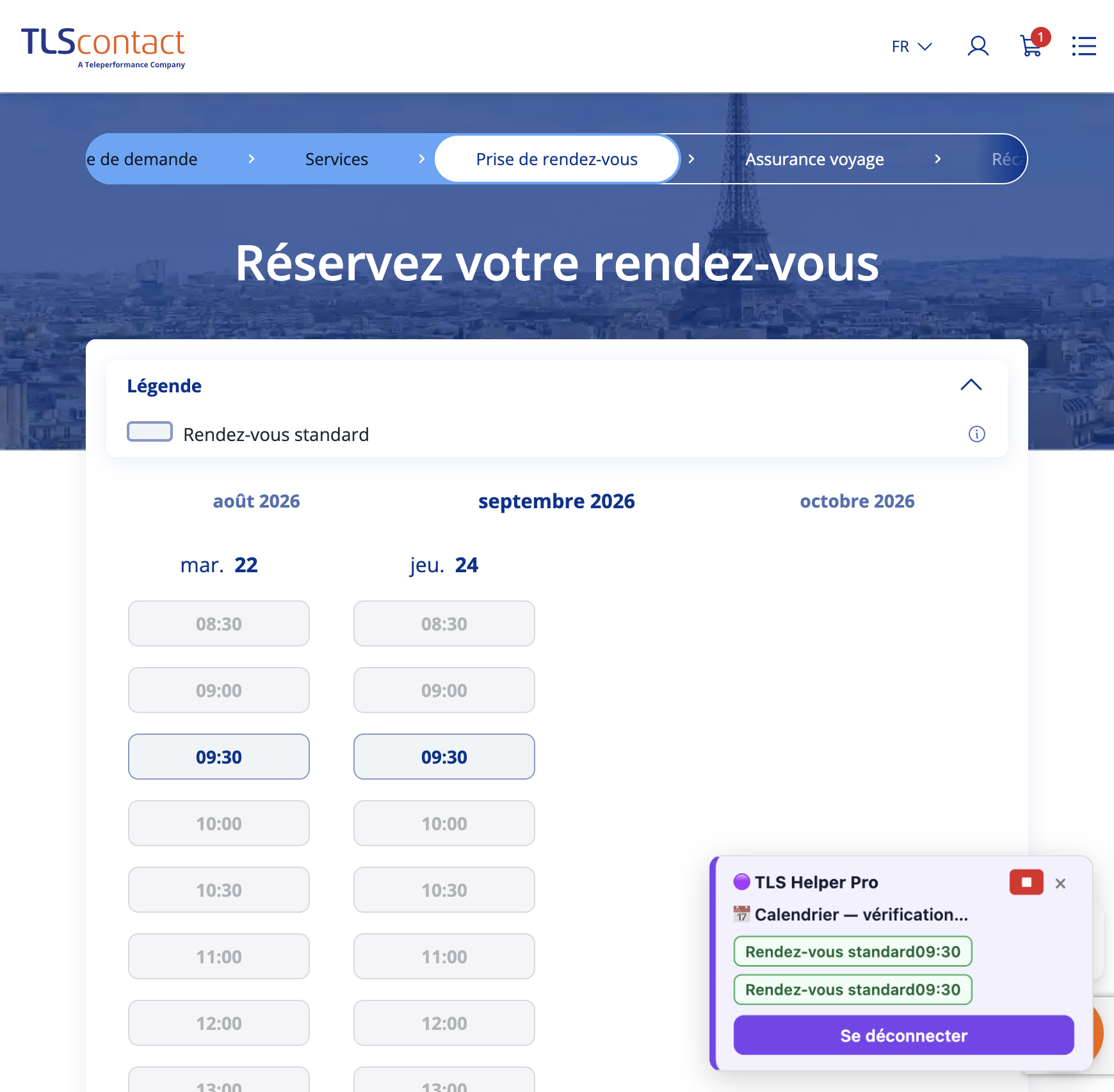 Capture d'écran Centre TLS Contact Tunis - Tourisme / Visite privée - PRIMO