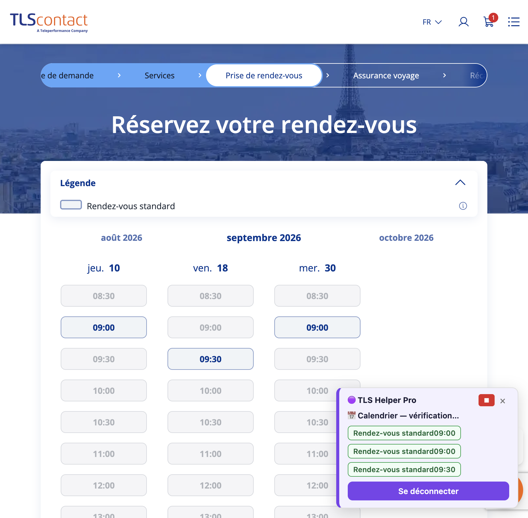 Capture d'écran Centre TLS Contact Tunis - Tourisme / Visite privée - PRIMO