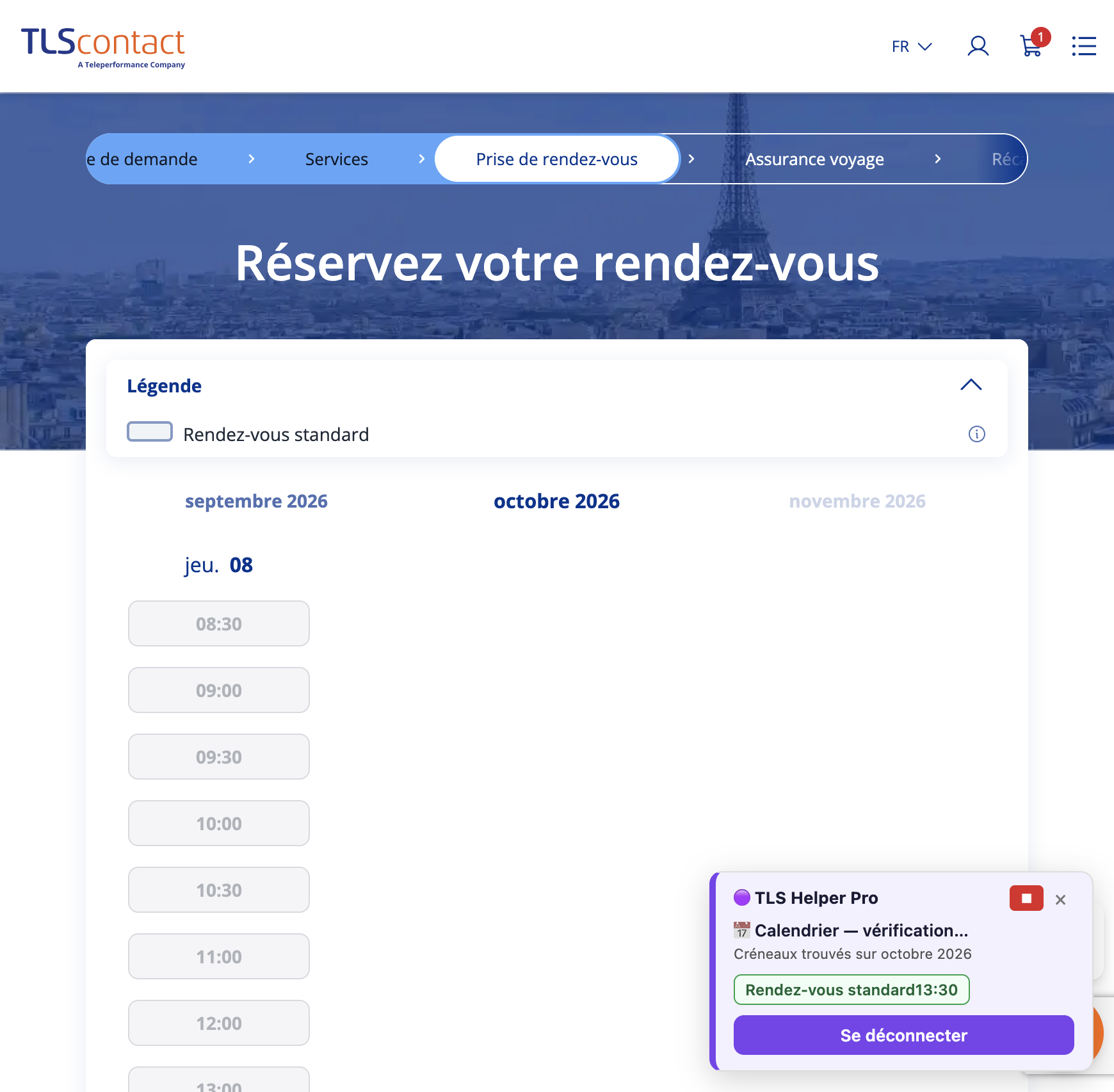 Capture d'écran Centre TLS Contact Tunis - Tourisme / Visite privée - PRIMO