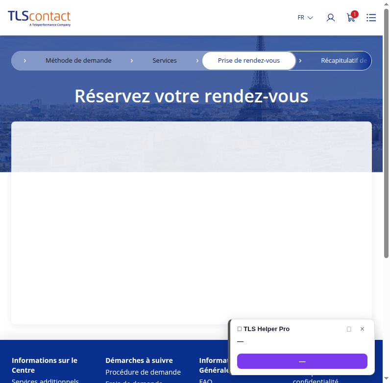 Capture du créneau TLS Contact Sfax