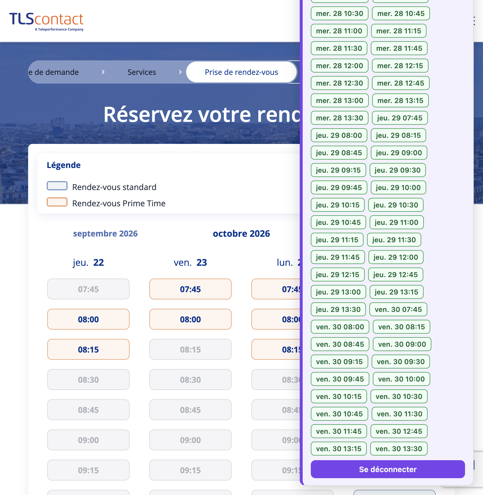 Capture du créneau TLScontact Beyrouth