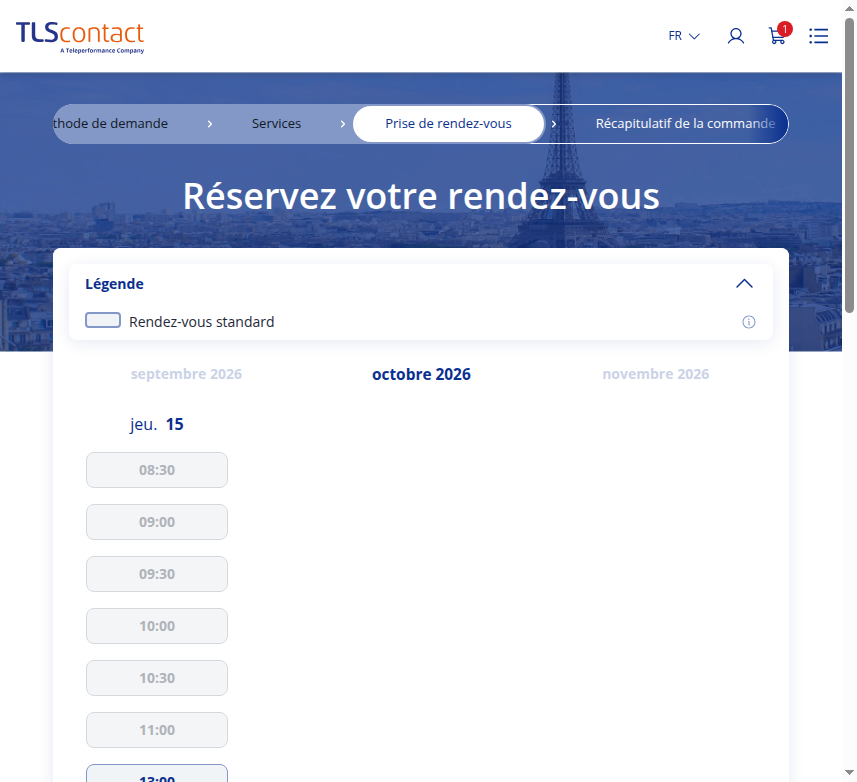 Capture du créneau TLS Contact Sfax