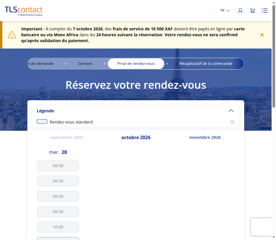 Capture du créneau TLScontact N'Djaména
