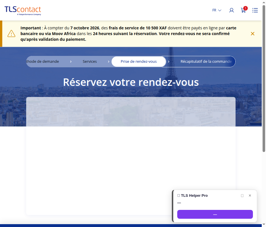 Capture du créneau TLScontact N'Djaména